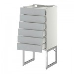 МЕТОД / МАКСИМЕРА Напольн шкаф 6фронт пнл/6 низ ящ - 40x37x60 см, Веддинге серый, белый МЕТОД / МАКСИМЕРА Напольн шкаф 6фронт пнл/6 низ ящ - 40x37x60 см, Веддинге серый, белый