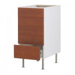 ФАКТУМ Напольный шкаф с 5 ящиками - Эдель классический коричневый, 60 см
