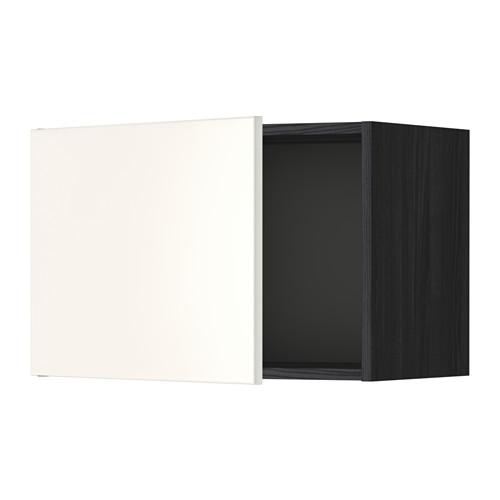 МЕТОД Шкаф навесной - под дерево черный, Веддинге белый, 60x40 см