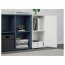ЭКЕТ Комбинация шкафов с ножками - белый/темно-синий