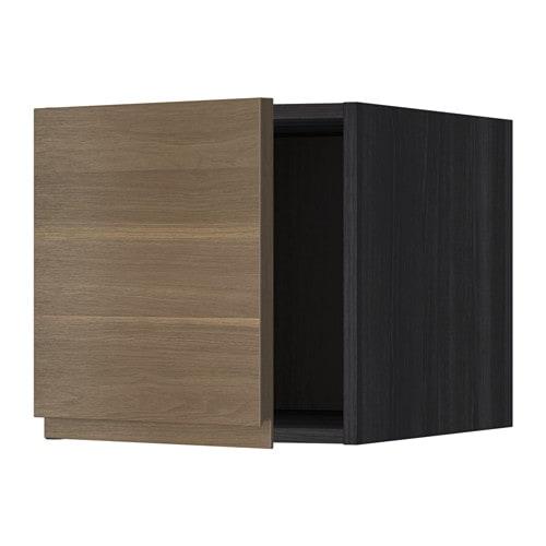 МЕТОД Верхний шкаф - под дерево черный, Воксторп под грецкий орех