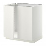 METOD напольн шкаф д раковины+2 двери белый/Веддинге белый 80x61.6x88 cm