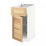 МЕТОД / МАКСИМЕРА Напольн шкаф с пров корз/ящ/дверью - белый, Торхэмн естественный ясень, 40x60 см МЕТОД / МАКСИМЕРА Напольн шкаф с пров корз/ящ/дверью - белый, Торхэмн естественный ясень, 40x60 см