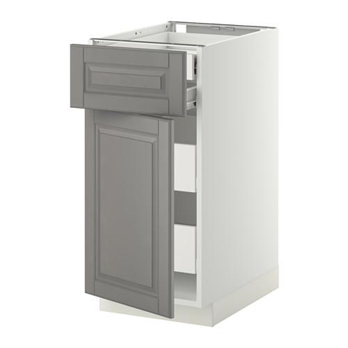 МЕТОД / ФОРВАРА Нплн шк дв/фрнт/2нзк/2срд ящ - белый, Будбин серый, 40x60 см МЕТОД / ФОРВАРА Нплн шк дв/фрнт/2нзк/2срд ящ - белый, Будбин серый, 40x60 см