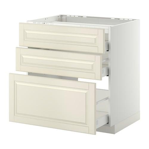 МЕТОД / МАКСИМЕРА Напольн шкаф/3фронт пнл/3ящика - белый, Будбин белый с оттенком, 80x60 см МЕТОД / МАКСИМЕРА Напольн шкаф/3фронт пнл/3ящика - белый, Будбин белый с оттенком, 80x60 см