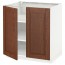 МЕТОД Напол шкаф с полками/2двери - белый, Филипстад коричневый, 80x60 см