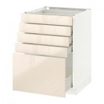 МЕТОД / ФОРВАРА Напольный шкаф с 5 ящиками - 60x60 см, Рингульт глянцевый кремовый, белый МЕТОД / ФОРВАРА Напольный шкаф с 5 ящиками - 60x60 см, Рингульт глянцевый кремовый, белый