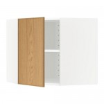 МЕТОД Угловой навесной шкаф с полками - белый, Экестад дуб, 68x60 см МЕТОД Угловой навесной шкаф с полками - белый, Экестад дуб, 68x60 см