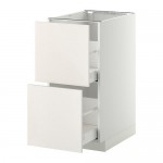 МЕТОД / МАКСИМЕРА Напольн шкаф 2фрнт/2выс ящ - белый, Веддинге белый, 40x60 см