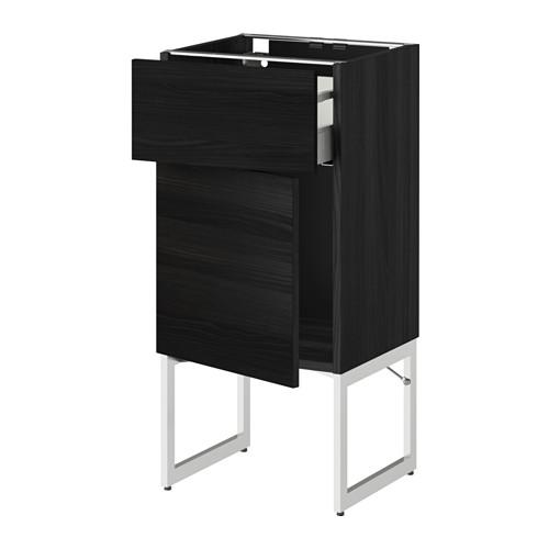 МЕТОД / МАКСИМЕРА Напольный шкаф с ящиком/дверью - под дерево черный, Тингсрид под дерево черный, 40x37x60 см МЕТОД / МАКСИМЕРА Напольный шкаф с ящиком/дверью - под дерево черный, Тингсрид под дерево черный, 40x37x60 см