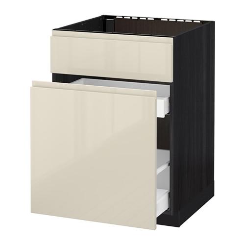 МЕТОД / МАКСИМЕРА Нап шк п/мойку/сорт мус/1дврц/2ящ - под дерево черный, Воксторп глянцевый светло-бежевый МЕТОД / МАКСИМЕРА Нап шк п/мойку/сорт мус/1дврц/2ящ - под дерево черный, Воксторп глянцевый светло-бежевый