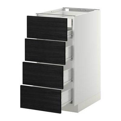 МЕТОД / ФОРВАРА Нплн шк 4фрнт/2нзк/3срд ящ - 40x60 см, Тингсрид под дерево черный, белый МЕТОД / ФОРВАРА Нплн шк 4фрнт/2нзк/3срд ящ - 40x60 см, Тингсрид под дерево черный, белый