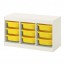 TROFAST комбинация д/хранения+контейнеры белый/желтый