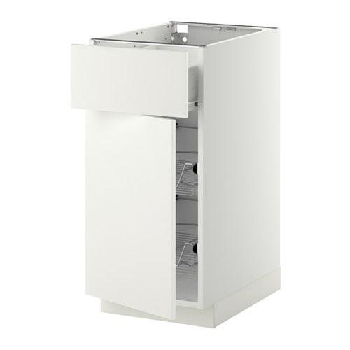 МЕТОД / ФОРВАРА Напольн шкаф с пров корз/ящ/дверью - белый, Хэггеби белый, 40x60 см