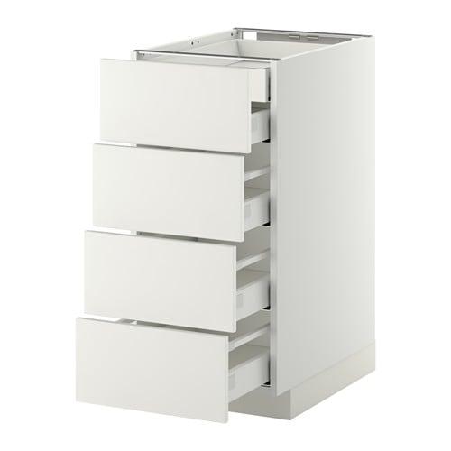 МЕТОД / МАКСИМЕРА Нплн шк 4фрнт/2нзк/3срд ящ - белый, Хэггеби белый, 40x60 см МЕТОД / МАКСИМЕРА Нплн шк 4фрнт/2нзк/3срд ящ - белый, Хэггеби белый, 40x60 см