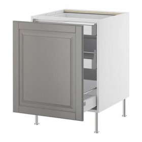 ФАКТУМ Напольный шкаф с выдвижной секцией - Лидинго серый, 40 см