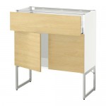 МЕТОД / МАКСИМЕРА Напол шкаф/полки/ящик/2двери - 80x37x60 см, Тингсрид под березу, белый МЕТОД / МАКСИМЕРА Напол шкаф/полки/ящик/2двери - 80x37x60 см, Тингсрид под березу, белый