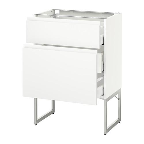 МЕТОД / МАКСИМЕРА Наполн шк 2 фрнт/3 средн ящ - белый, Воксторп белый, 60x37x60 см МЕТОД / МАКСИМЕРА Наполн шк 2 фрнт/3 средн ящ - белый, Воксторп белый, 60x37x60 см