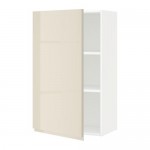 МЕТОД Шкаф навесной с полкой - белый, Воксторп глянцевый светло-бежевый, 60x100 см МЕТОД Шкаф навесной с полкой - белый, Воксторп глянцевый светло-бежевый, 60x100 см