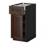 МЕТОД / МАКСИМЕРА Напольн шкаф двр/фр пнл/плк/2низ ящ - под дерево черный, Эдсерум под дерево коричневый, 40x60 см МЕТОД / МАКСИМЕРА Напольн шкаф двр/фр пнл/плк/2низ ящ - под дерево черный, Эдсерум под дерево коричневый, 40x60 см