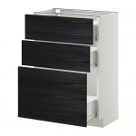 МЕТОД / ФОРВАРА Нплн шк 3 фрнт/3 средн ящика - белый, Тингсрид под дерево черный, 60x37 см МЕТОД / ФОРВАРА Нплн шк 3 фрнт/3 средн ящика - белый, Тингсрид под дерево черный, 60x37 см