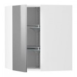 ФАКТУМ Угл нвсн шкф с вращающ секц - Рубрик нержавеющ сталь, 60x92 см