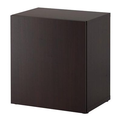 БЕСТО Стеллаж с дверью - черно-коричневый БЕСТО Стеллаж с дверью - черно-коричневый