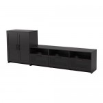 БРИМНЭС Шкаф для ТВ, комбинация - черный