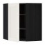 METOD угловой навесной шкаф с полками черный/Сэведаль белый 68x80 см