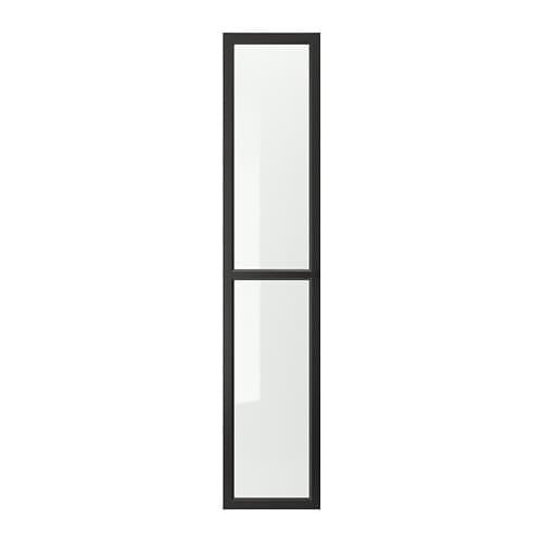 ОКСБЕРГ Стеклянная дверь - черно-коричневый