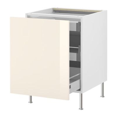 ФАКТУМ Напольный шкаф с выдвижной секцией - Абстракт кремовый, 60 см ФАКТУМ Напольный шкаф с выдвижной секцией - Абстракт кремовый, 60 см