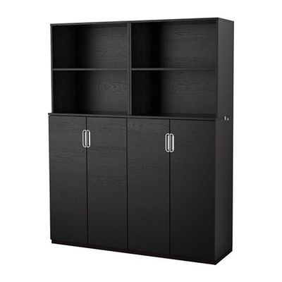 ГАЛАНТ Комбинация для хранения с дверцами - черно-коричневый ГАЛАНТ Комбинация для хранения с дверцами - черно-коричневый