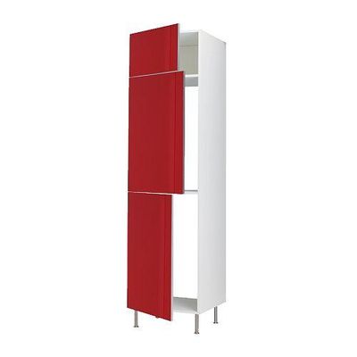 ФАКТУМ Выс шкаф для хол/мороз с 3 дверями - Абстракт красный, 60x233/57 см