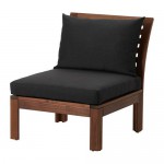 ÄPPLARÖ садовое легкое кресло коричневая морилка/Холло черный