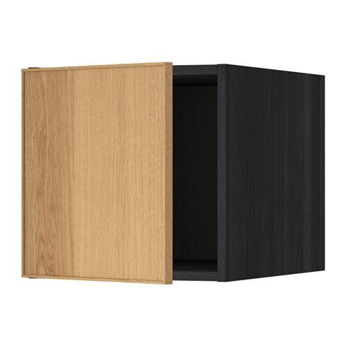 МЕТОД Верхний шкаф - под дерево черный, Экестад дуб МЕТОД Верхний шкаф - под дерево черный, Экестад дуб