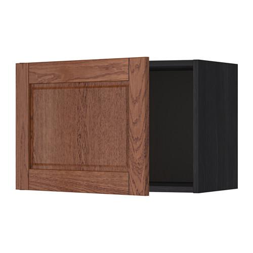 МЕТОД Шкаф навесной - под дерево черный, Филипстад коричневый, 60x40 см МЕТОД Шкаф навесной - под дерево черный, Филипстад коричневый, 60x40 см