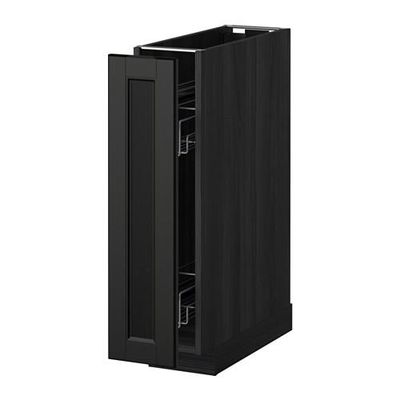 МЕТОД Напол шкаф/выдв внутр элем - Лаксарби черно-коричневый, под дерево черный