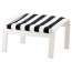 ПОЭНГ Табурет для ног - Стенли черный/белый
