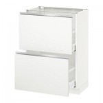МЕТОД / МАКСИМЕРА Напольный шкаф с 2 ящиками - 60x37 см, Нодста белый/алюминий, белый МЕТОД / МАКСИМЕРА Напольный шкаф с 2 ящиками - 60x37 см, Нодста белый/алюминий, белый