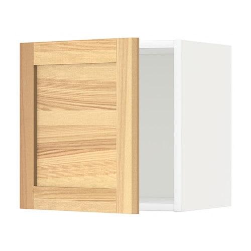 МЕТОД Шкаф навесной - белый, Торхэмн естественный ясень, 40x40 см