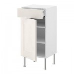 ФАКТУМ Напольн шкаф с полкой/ящиком/дверью - Рамшё белый, 40x37 см