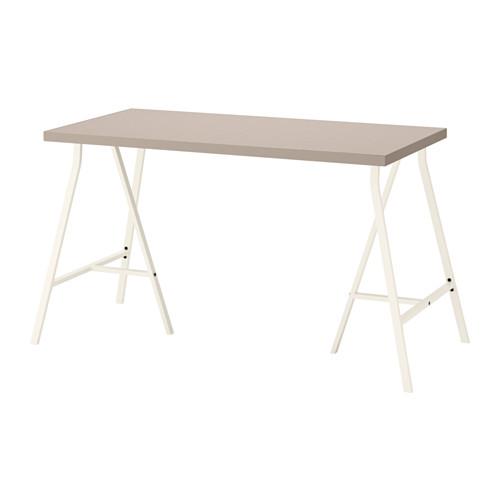 ЛИННМОН / ЛЕРБЕРГ Стол - геометрический бежевый/белый