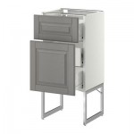 МЕТОД / ФОРВАРА Наполн шк 2 фрнт/3 средн ящ - 40x37x60 см, Будбин серый, белый МЕТОД / ФОРВАРА Наполн шк 2 фрнт/3 средн ящ - 40x37x60 см, Будбин серый, белый