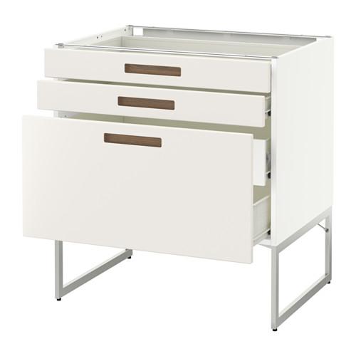 МЕТОД / ФОРВАРА Напольн шкаф 3фронт пнл/2низ/2ср ящ - 80x60x60 см, Мэрста белый, белый МЕТОД / ФОРВАРА Напольн шкаф 3фронт пнл/2низ/2ср ящ - 80x60x60 см, Мэрста белый, белый