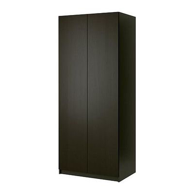 ПАКС Гардероб 2-дверный - Пакс Нексус черно-коричневый, черно-коричневый, 100x60x236 см, плавно закрывающиеся петли