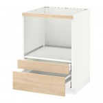 МЕТОД Напольн шк д/комб СВЧ/ящики - белый, Аскерсунд под светлый ясень