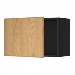 МЕТОД Шкаф навесной - под дерево черный, Экестад дуб, 60x40 см