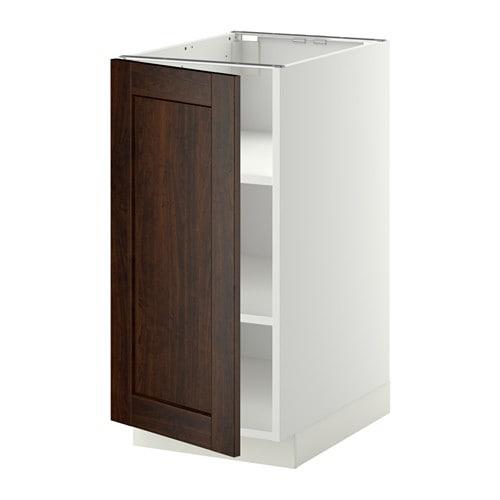 МЕТОД Напольный шкаф с полками - белый, Эдсерум под дерево коричневый, 40x60 см МЕТОД Напольный шкаф с полками - белый, Эдсерум под дерево коричневый, 40x60 см