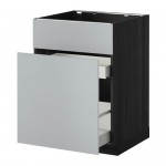 МЕТОД / МАКСИМЕРА Нап шк п/мойку/сорт мус/1дврц/2ящ - Веддинге серый, под дерево черный МЕТОД / МАКСИМЕРА Нап шк п/мойку/сорт мус/1дврц/2ящ - Веддинге серый, под дерево черный