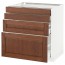 МЕТОД / МАКСИМЕРА Напольн шкаф 4 фронт панели/4 ящика - белый, Филипстад коричневый, 80x60 см